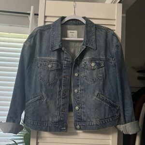 Old Navy Denim Blue Jean Jacket - Petite Large